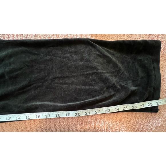 Chico's Zenergy Pants Size 1 Velvet Velour Pull On Travel Comfy Black Pockets - Picture 6 of 7